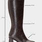 Paradis - Brown Block Heel Knee-High Boot (Women)