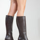 Paradis - Brown Block Heel Knee-High Boot (Women)