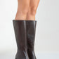 Paradis - Brown Block Heel Knee-High Boot (Women)