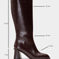 Paradis - Burgundy Block Heel Knee-High Boot (Women)