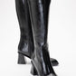 Paradis - Black Block Heel Knee-High Boot (Women)