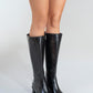 Paradis - Black Block Heel Knee-High Boot (Women)