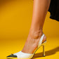 Jubez - White Patent Slim Heel Pump (Women)