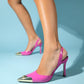 Jubez - Fuchsia Patent Slim Heel Pump (Women)