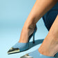 Jubez - Blue Patent Slim Heel Pump (Women)