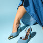 Jubez - Blue Patent Slim Heel Pump (Women)