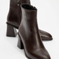 Maura Block Heel Boot Brown