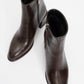 Maura - Brown Block Heel Ankle Boot (Women)