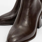 Maura - Brown Block Heel Ankle Boot (Women)