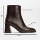 Maura - Brown Block Heel Ankle Boot (Women)