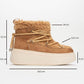 Dila Cognac Brown Fur-Lined Winter Boot (Women)