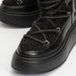 Dila Black Fur-Lined Winter Boot (Women)