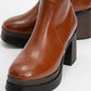Beck - Tan Platform Heel Boot (Women)
