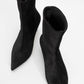 Thalin - Black Slim Heel Pointed Toe Boot (Women)