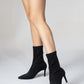 Thalin - Black Slim Heel Pointed Toe Boot (Women)