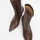 Thalin - Brown Pointed Toe Side Zip Slim Heel Boot (Women)