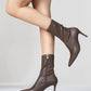 Thalin - Brown Pointed Toe Side Zip Slim Heel Boot (Women)