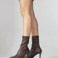 Thalin - Brown Pointed Toe Side Zip Slim Heel Boot (Women)
