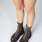 Ovil - Brown Thick Sole Zip Boot (Women)