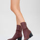 Laval - Burgundy Back-Zip Block Heel Boot (Women)