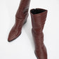 Laval - Burgundy Back-Zip Block Heel Boot (Women)