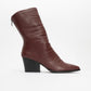 Laval - Burgundy Back-Zip Block Heel Boot (Women)