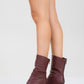 Laval - Burgundy Back-Zip Block Heel Boot (Women)