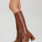 Paradis - Cognac Block Heel Knee-High Boot (Women)