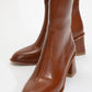 Paradis - Cognac Block Heel Knee-High Boot (Women)