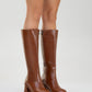 Paradis - Cognac Block Heel Knee-High Boot (Women)