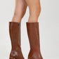 Paradis - Cognac Block Heel Knee-High Boot (Women)