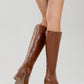 Paradis - Cognac Block Heel Knee-High Boot (Women)