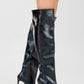 Cleja - Black Slim Heel Over-The-Knee Boot (Women)
