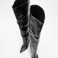 Cleja - Black Slim Heel Over-The-Knee Boot (Women)