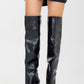 Cleja - Black Slim Heel Over-The-Knee Boot (Women)