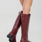 Alaska Burgundy Pattern Western Boot (Women)