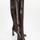 Lepa - Brown Chunky Heel Over-The-Knee Boot (Women)