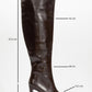 Lepa - Brown Chunky Heel Over-The-Knee Boot (Women)