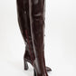 Lepa - Burgundy Chunky Heel Over-The-Knee Boot (Women)
