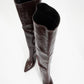 Lepa - Burgundy Chunky Heel Over-The-Knee Boot (Women)