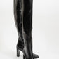 Lepa - Black Chunky Heel Over-The-Knee Boot (Women)