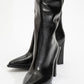 Lepa - Black Chunky Heel Over-The-Knee Boot (Women)