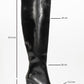 Lepa - Black Chunky Heel Over-The-Knee Boot (Women)