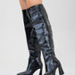 Lepa - Black Chunky Heel Over-The-Knee Boot (Women)