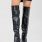 Lepa - Black Chunky Heel Over-The-Knee Boot (Women)