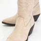 Liana - Beige Suede Chunky Heel Western Boot (Women)