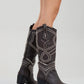 Draga - Brown Studded Block Heel Knee-High Boot (Women)