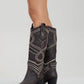 Draga - Brown Studded Block Heel Knee-High Boot (Women)