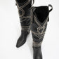 Draga - Black Studded Block Heel Knee-High Boot (Women)