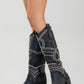 Draga - Black Studded Block Heel Knee-High Boot (Women)